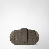Étui à lunettes en cuir tressé Mosaico - Moon Grey