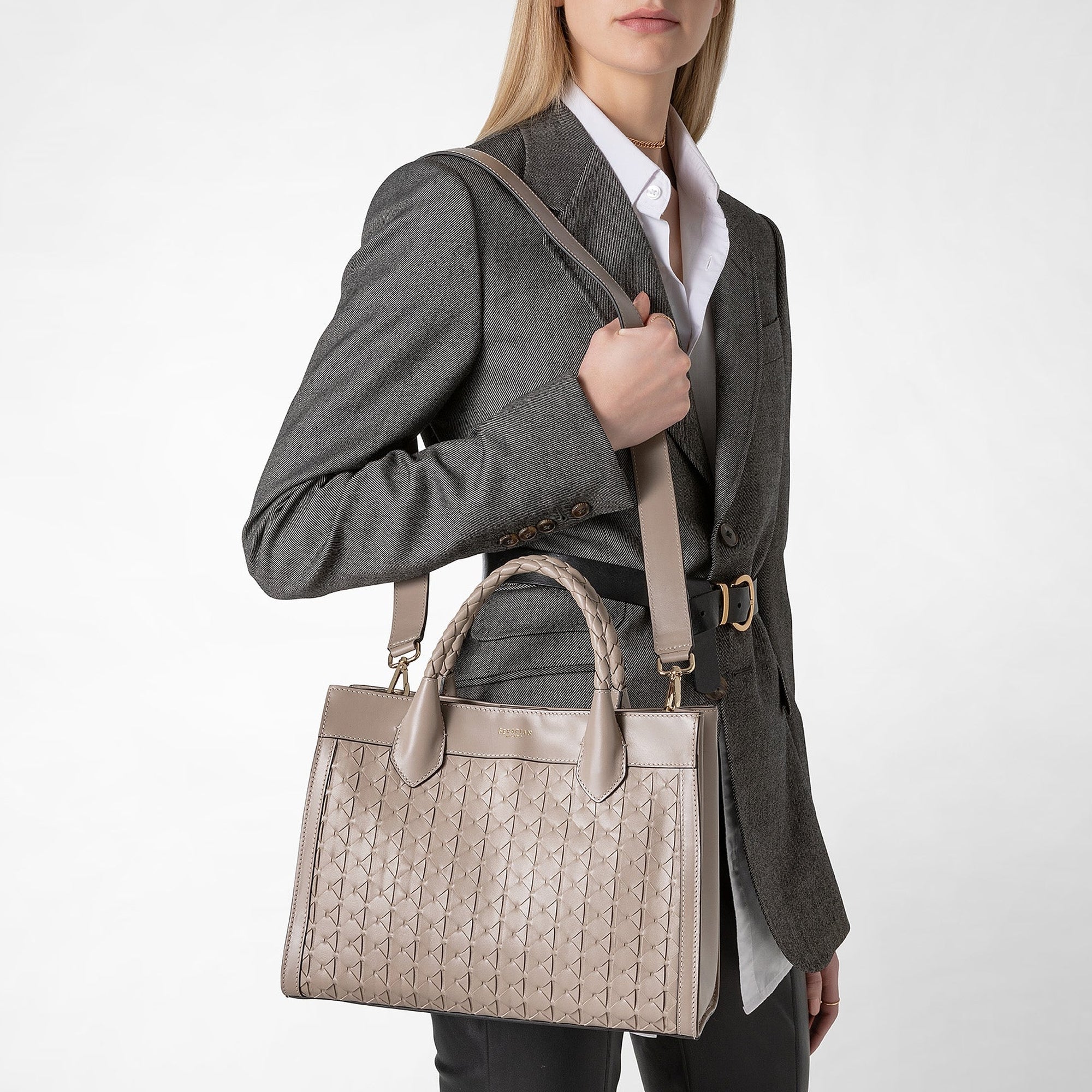 Petit sac Lorelei en cuir Mosaico - Sahara