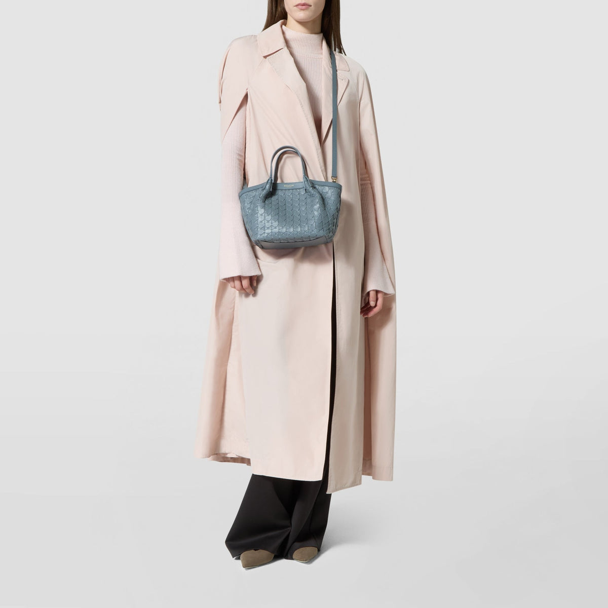 Secret Mosaico mini leather bag - Storm