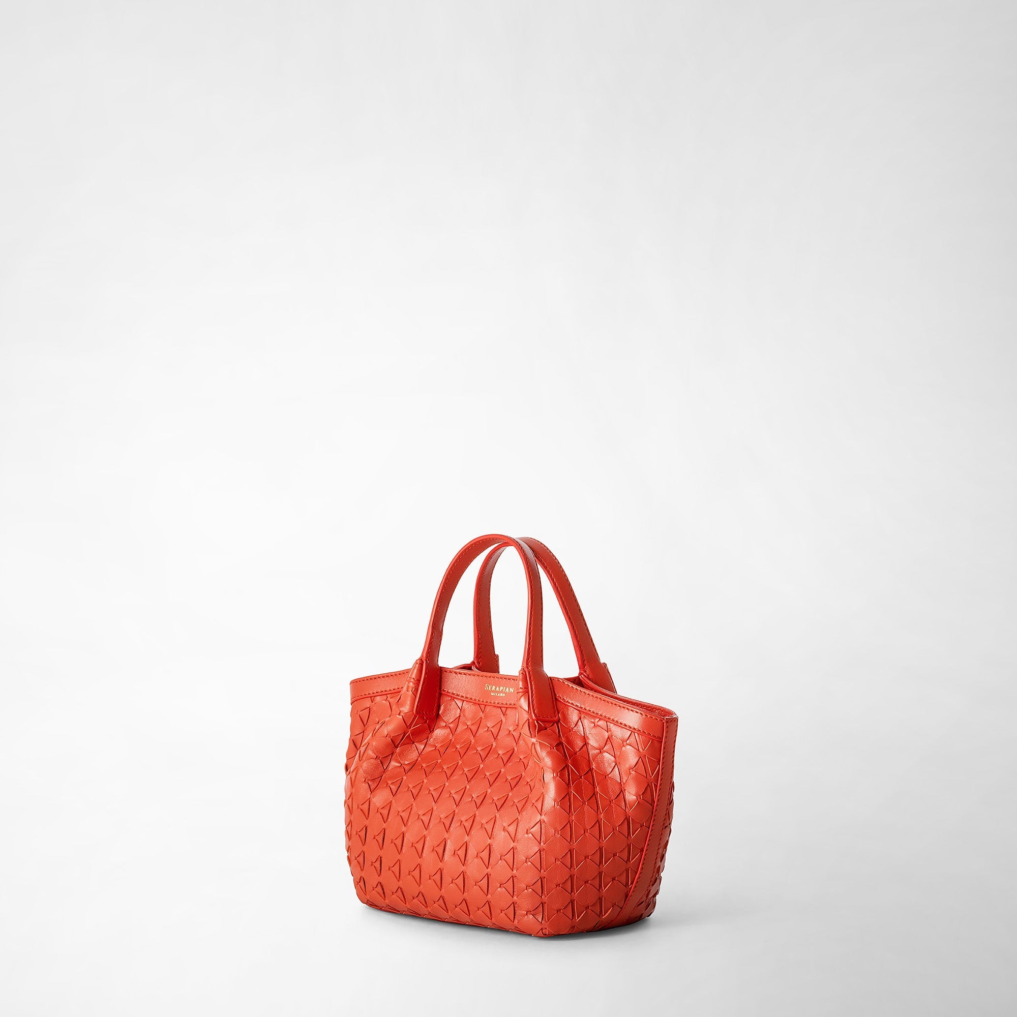 Mini sac Secret en cuir Mosaico - Corail