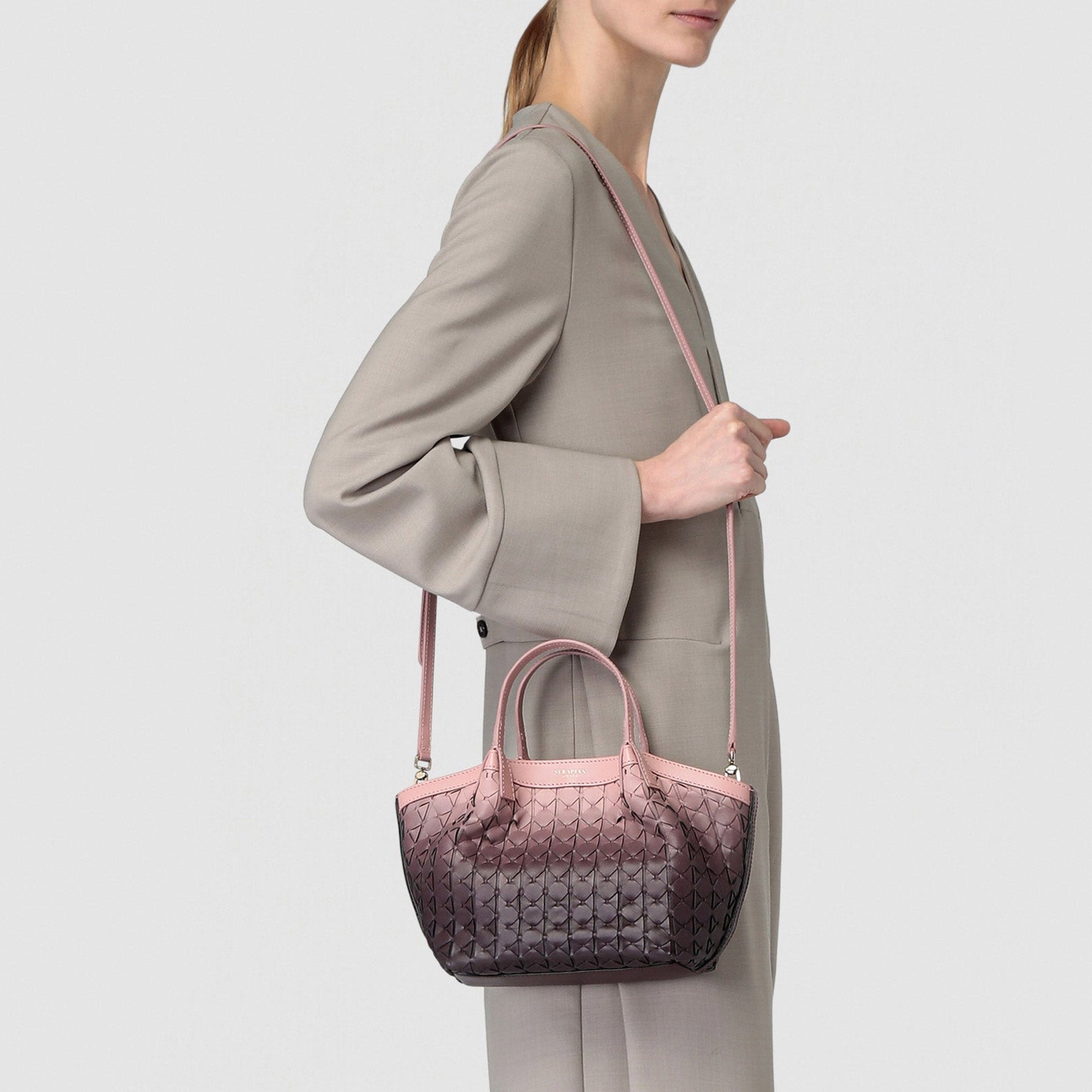 Mini sac Secret en cuir Mosaico - Shaded Plum