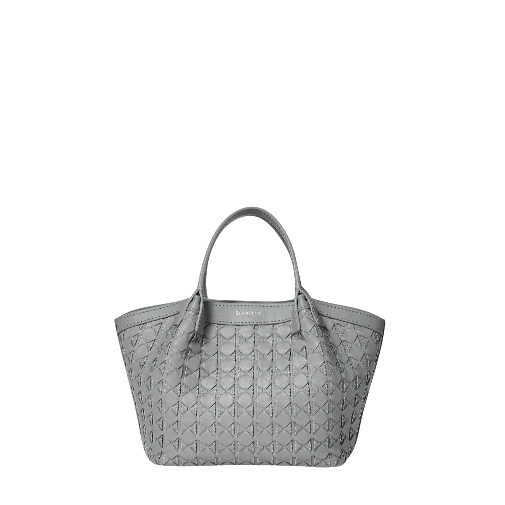 Secret mini bag in Mosaico leather - Cement