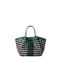 Secret mini bag in Mosaico leather - Black & Off White