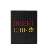 Quaderno Large Step Sust Space Invad Blk - Space Invaders Black