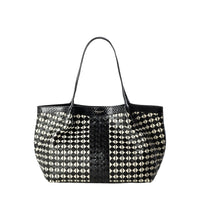 Petit sac Secret en cuir Mosaico - Black & Off White