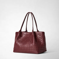 Secret small bag in Mosaico leather - Rosewood