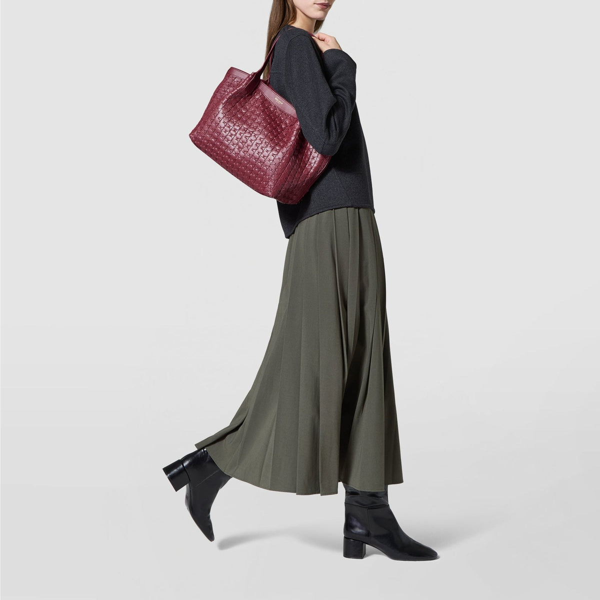 Small Secret bag Mosaico Rosewood - Rosewood