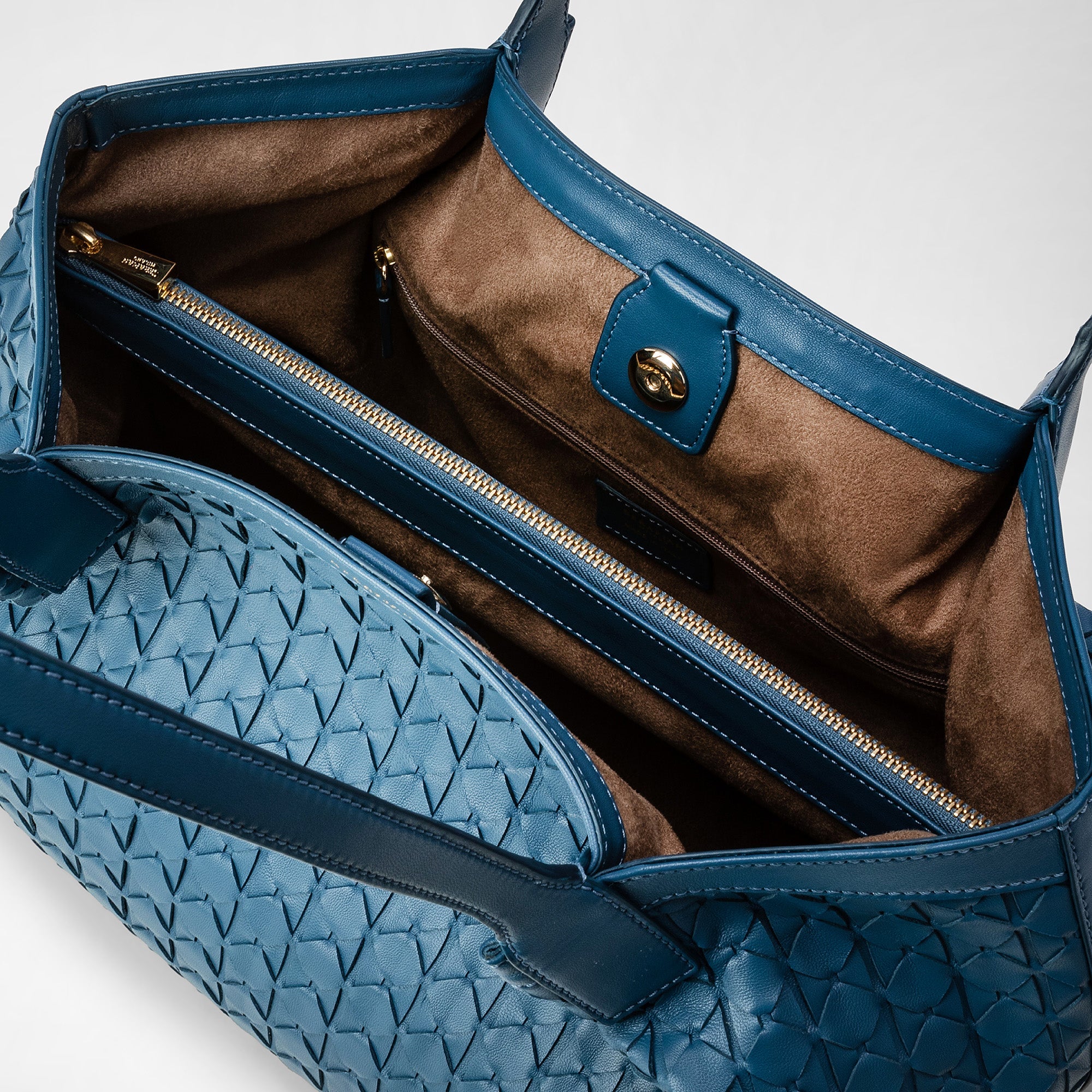 Petit sac Secret en cuir Mosaico - Blue Jeans