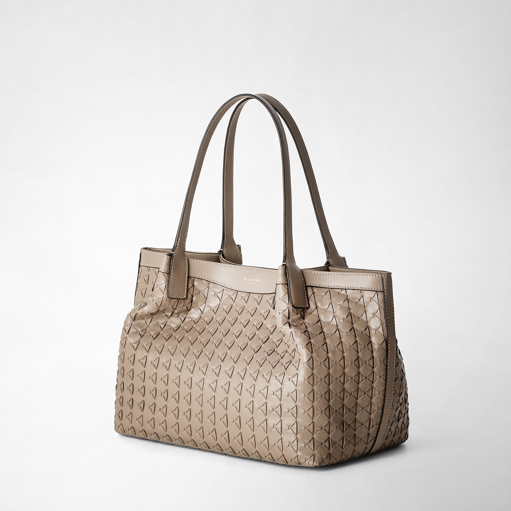 Petit sac Secret en cuir Mosaico - Sahara
