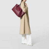 Mosaico Secret Leather Bag - Rosewood