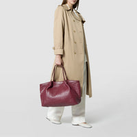 Mosaico Secret Leather Bag - Rosewood