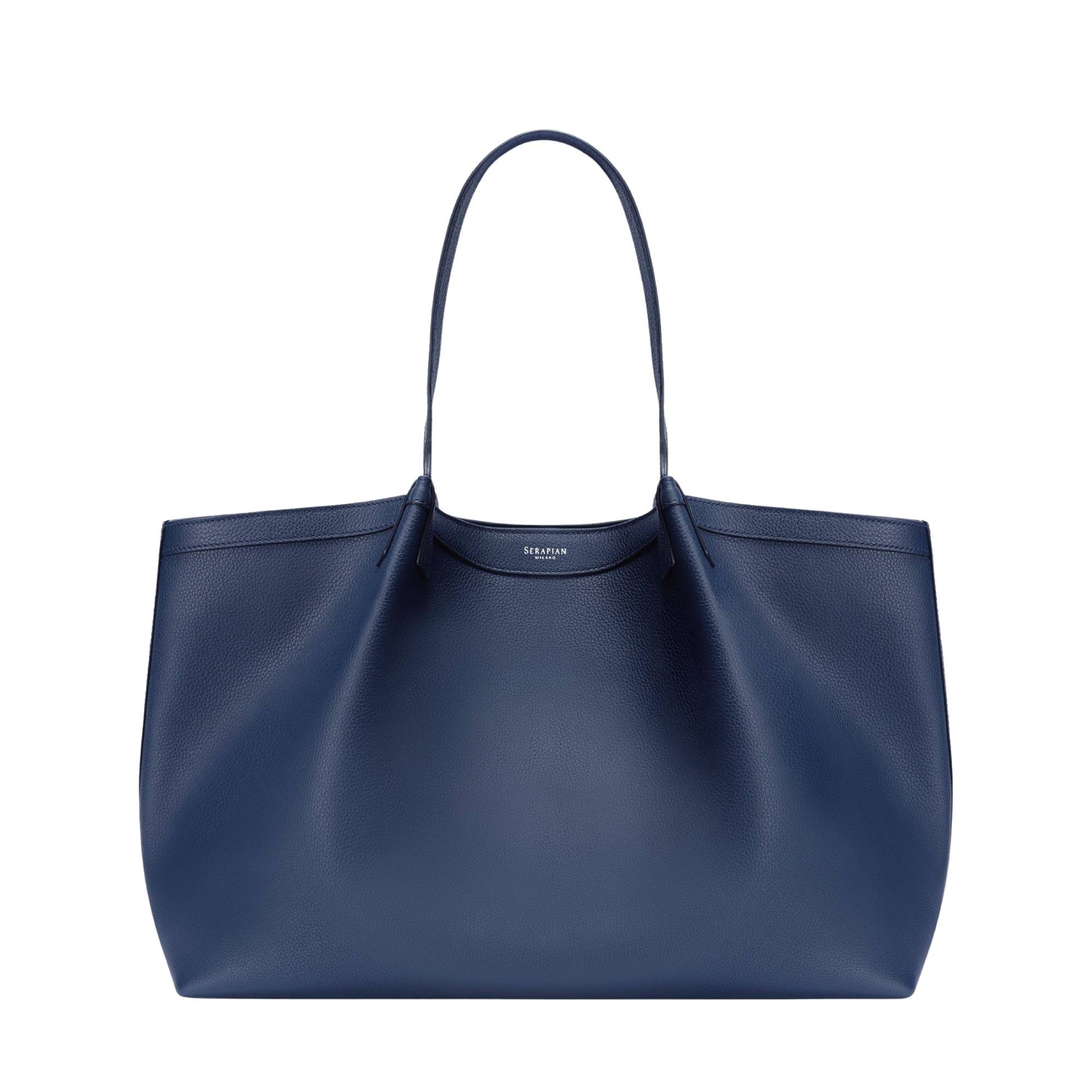 Sac Secret en cuir Rugiada - Navy Blue