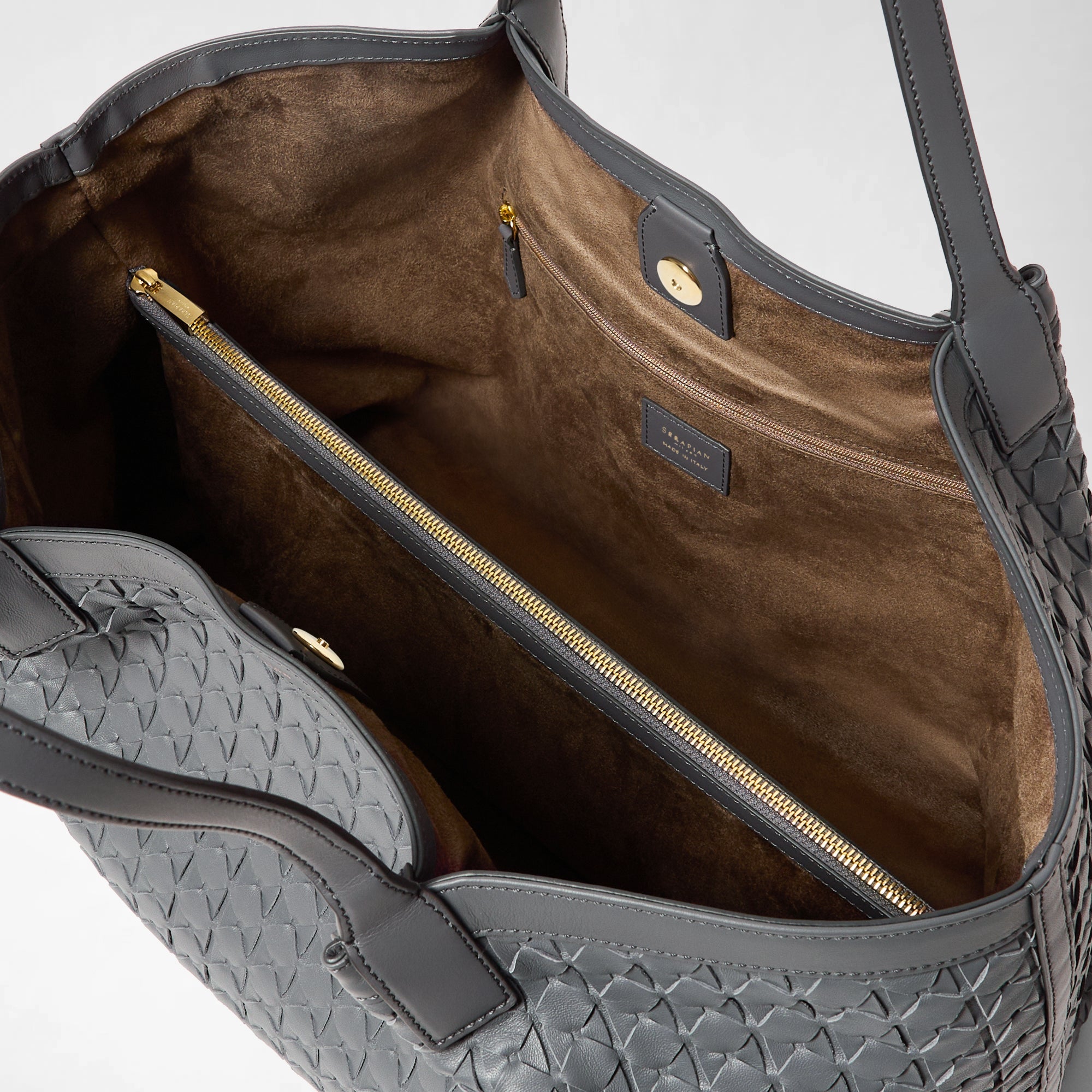 Sac Secret en cuir Mosaico - Shadow