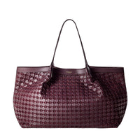 Mosaico Secret Leather Bag - Dark Plum