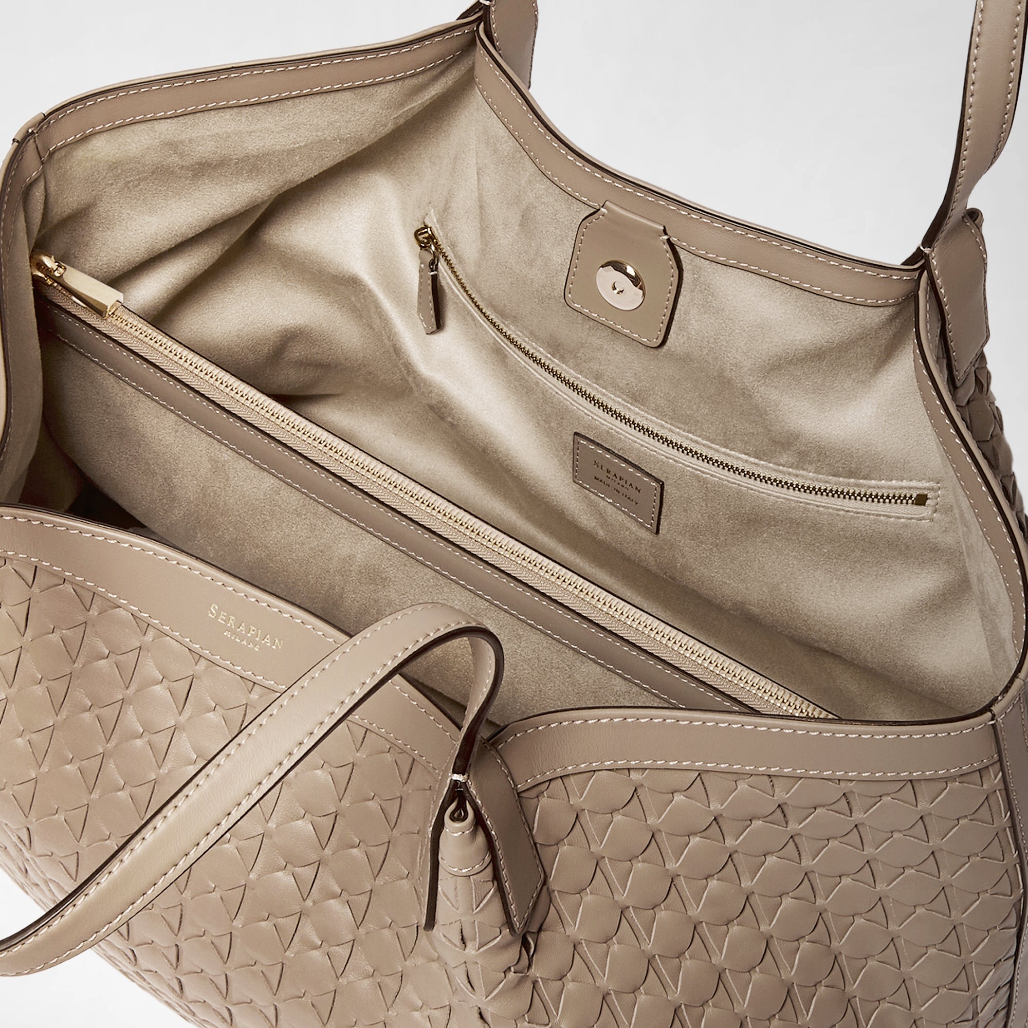 Sac Secret en cuir Mosaico - Sahara
