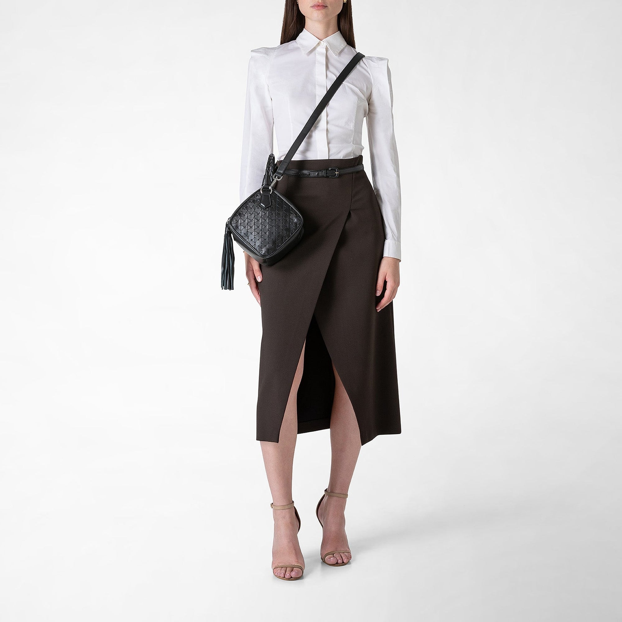 Sac à main Petra en cuir Mosaico - Black