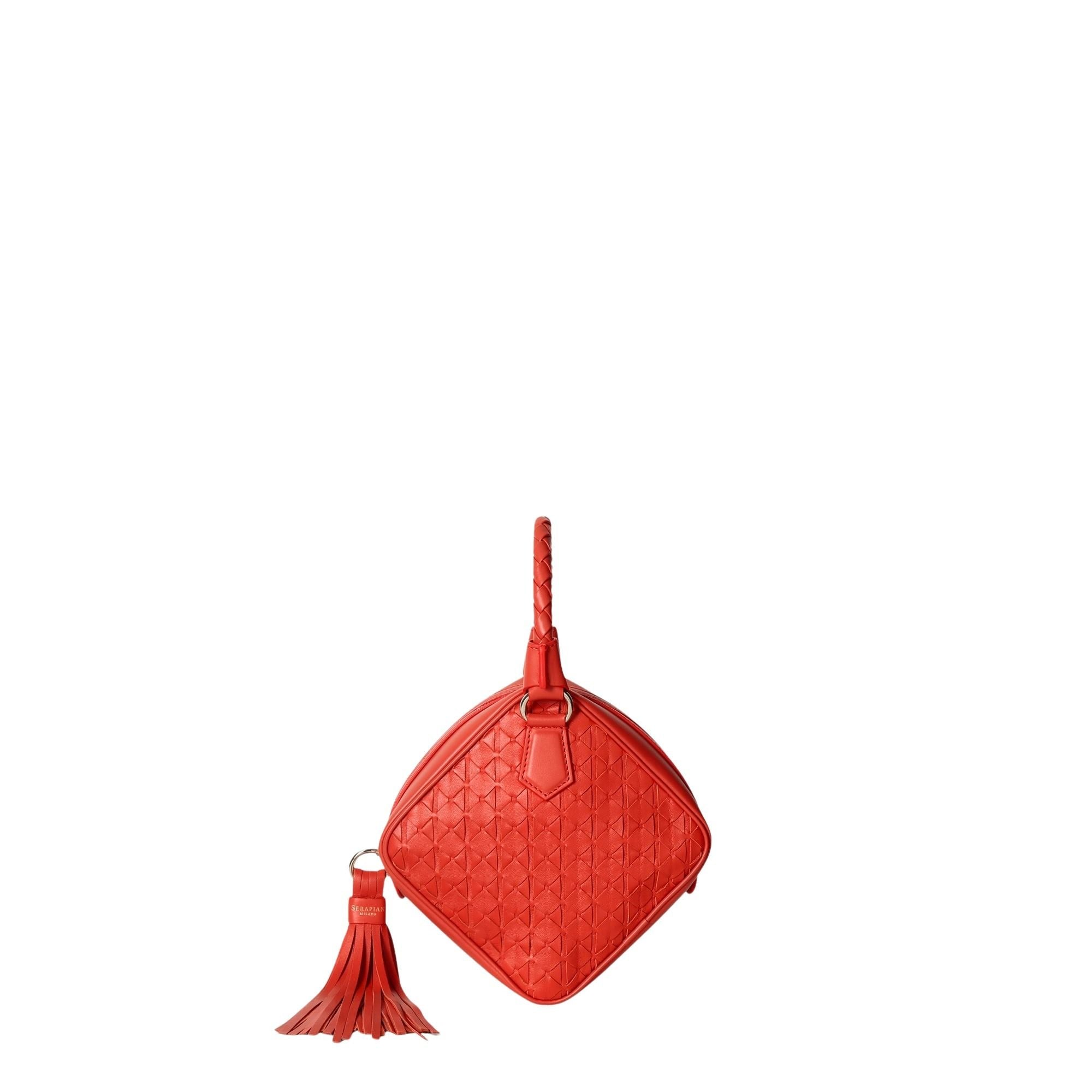 Sac à main Petra en cuir Mosaico - Corail