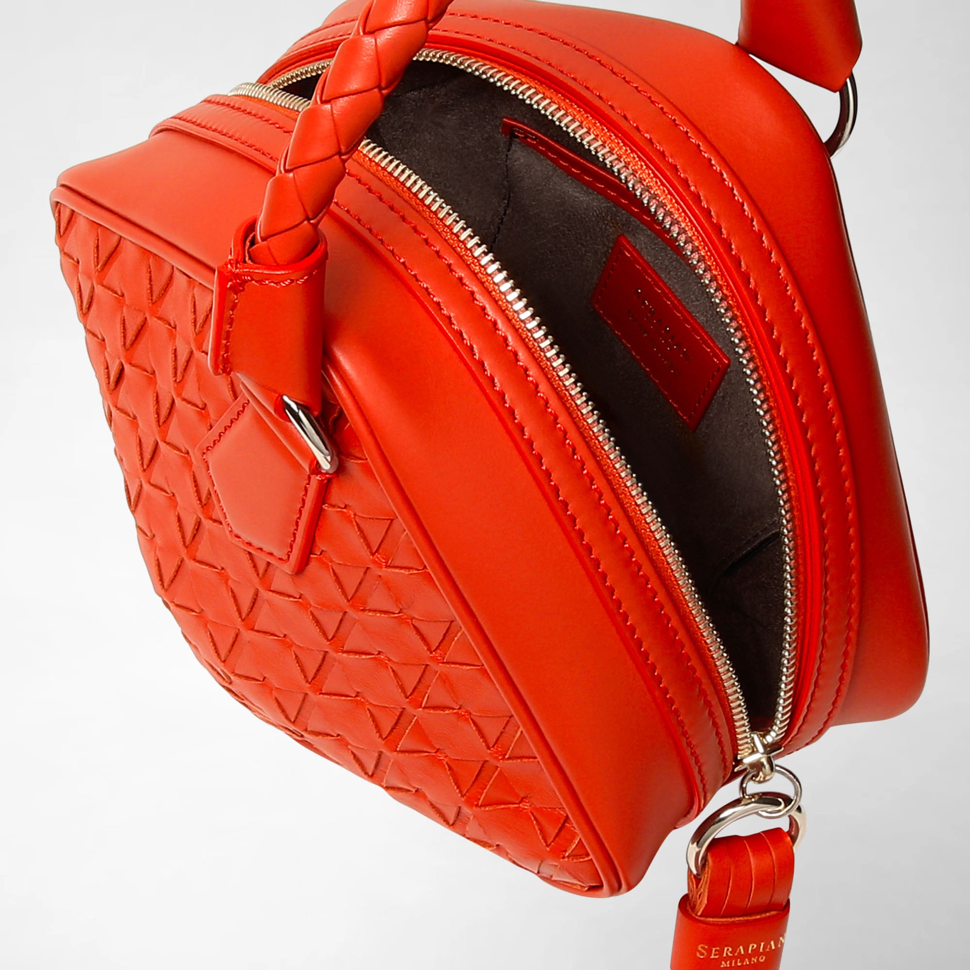 Sac à main Petra en cuir Mosaico - Corail