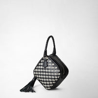 Sac à main Petra en cuir Mosaico - Black & Off White