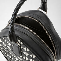 Sac à main Petra en cuir Mosaico - Black & Off White