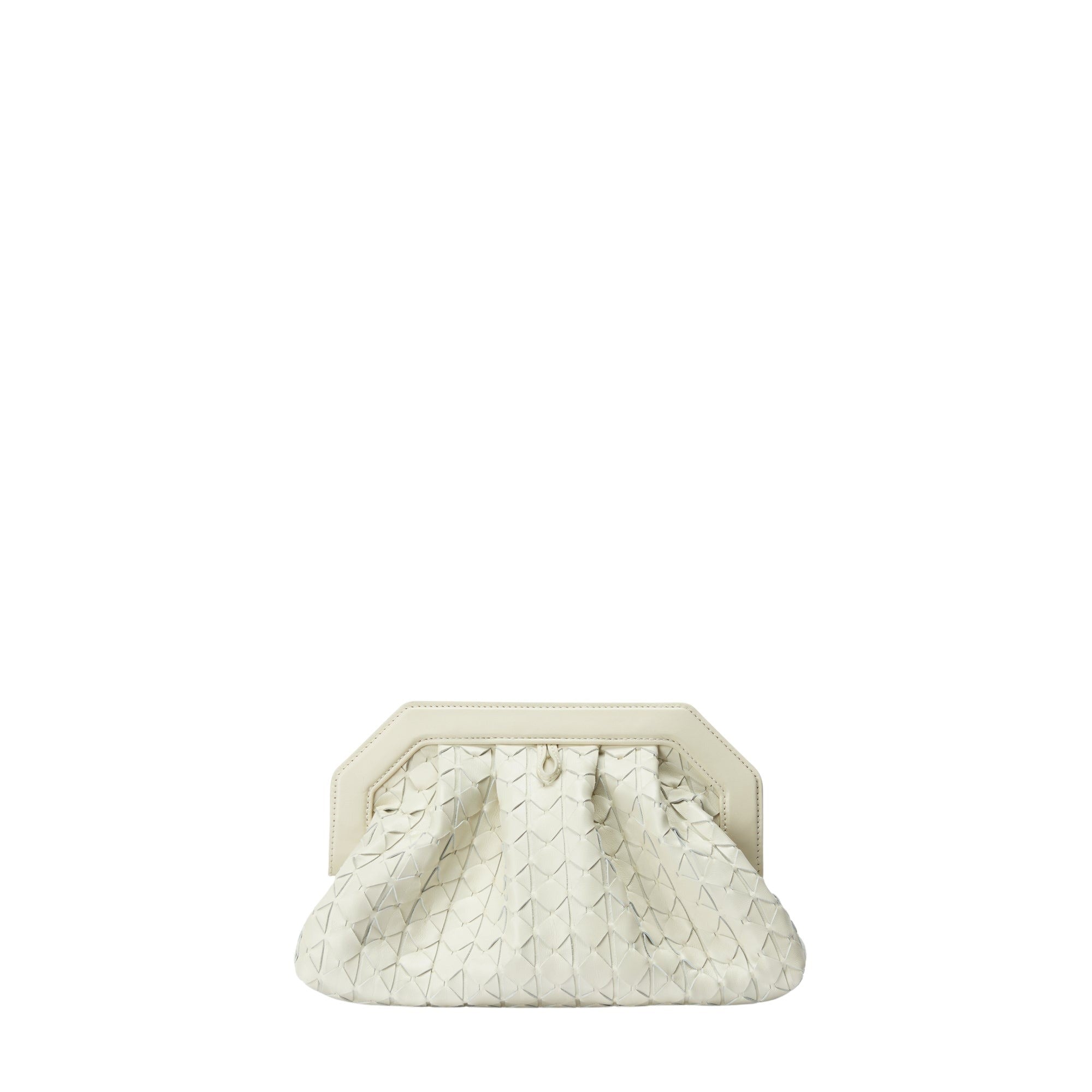 Pochette Secret en cuir Mosaico - Off White