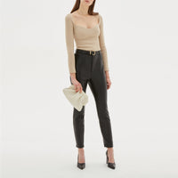Pochette Secret en cuir Mosaico - Off White