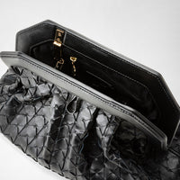 Pochette Secret en cuir Mosaico - Black