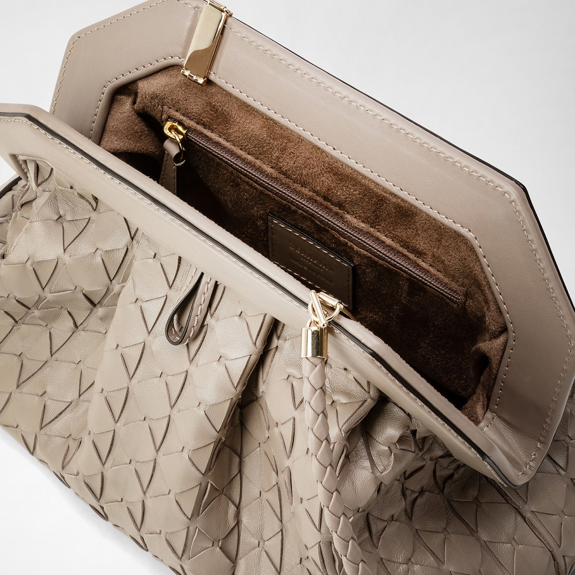 Pochette Secret en cuir Mosaico - Sahara