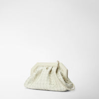 Secret Mosaico leather clutch bag - White