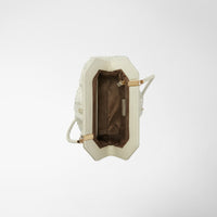 Secret Mosaico leather clutch bag - White
