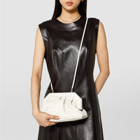 Secret Mosaico leather clutch bag - White
