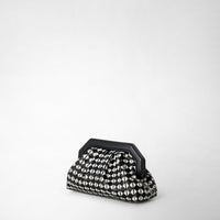 Pochette Secret en cuir Mosaico - Black & White