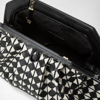 Pochette Secret en cuir Mosaico - Black & White