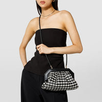 Pochette Secret en cuir Mosaico - Black & White