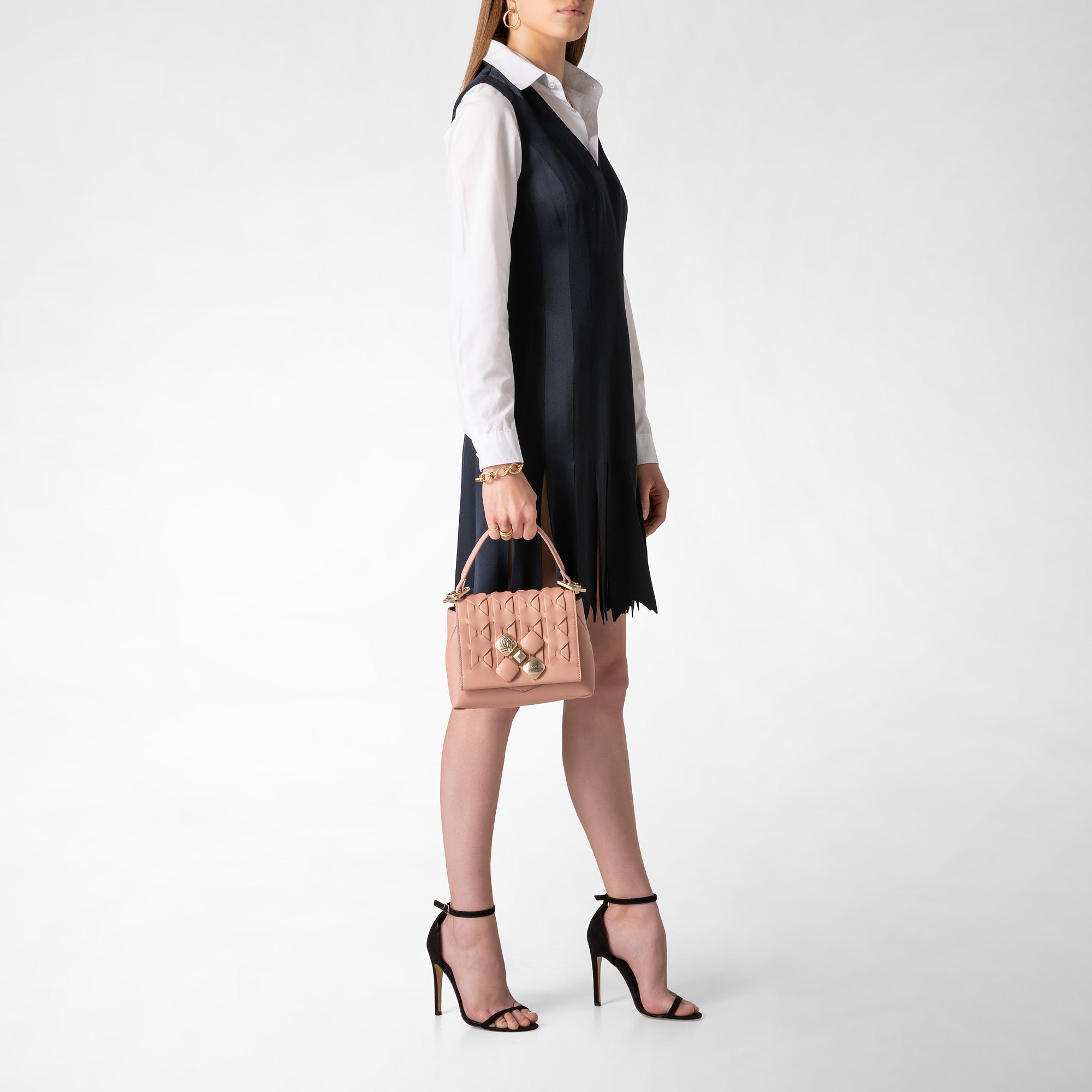 Petit sac 1928 en cuir Mosaico - Blush