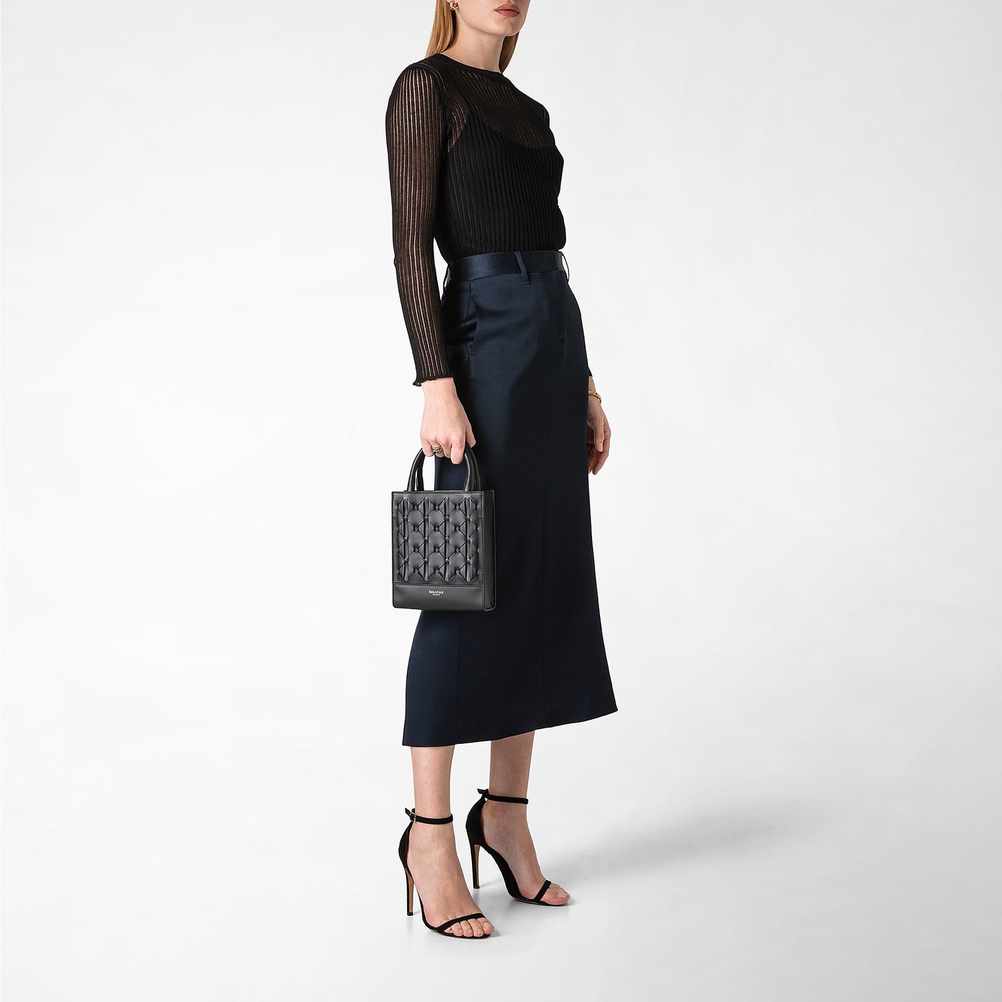 Mini sac 1928 en cuir Mosaico - Black