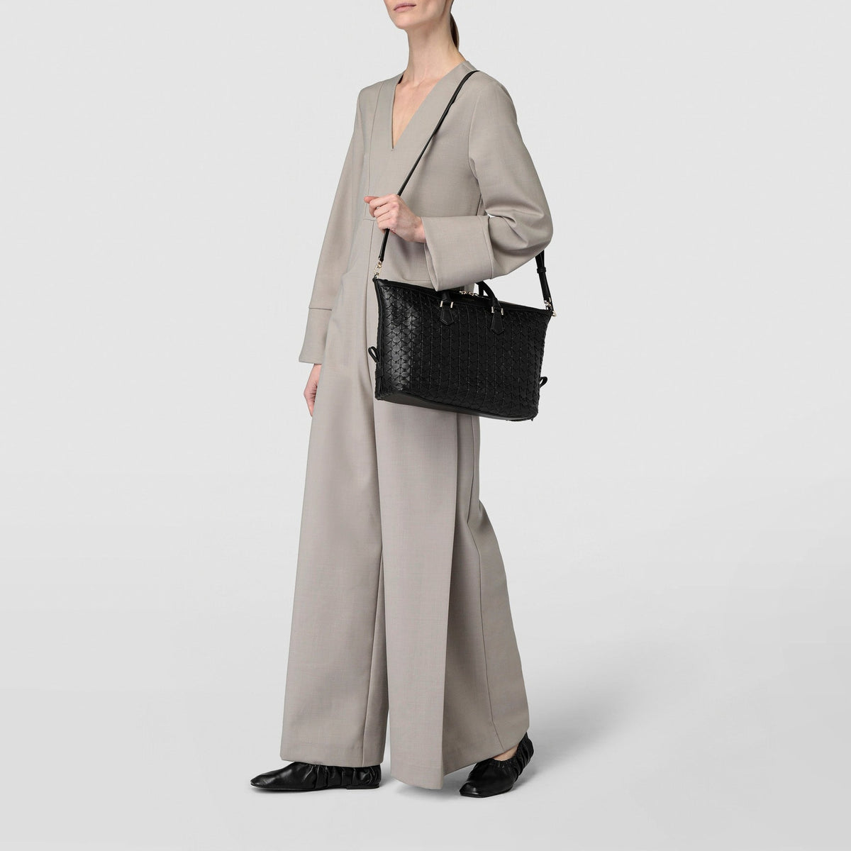 Anì Mosaico leather bag - Black