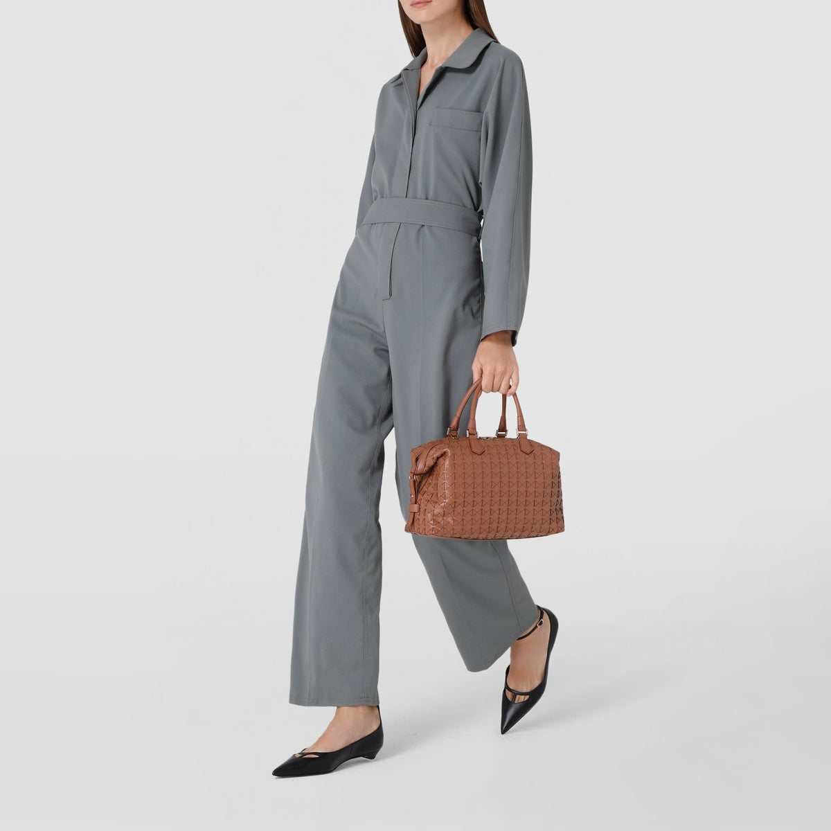 Anì Mosaico leather bag - Tan