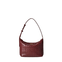 Anì Mosaico small leather shoulder bag - Rosewood