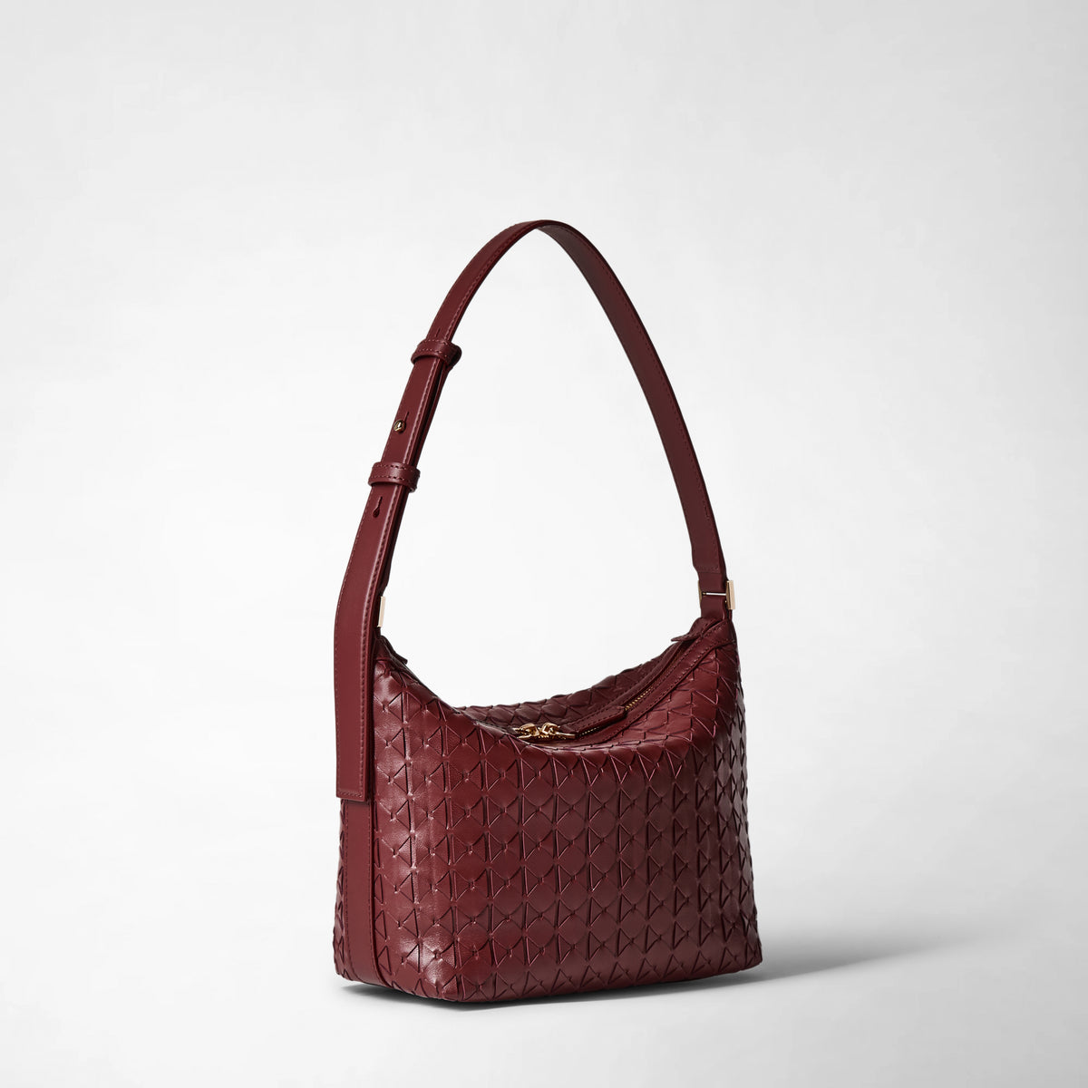 Small Ani shoulder bag Mosaico Rosewood - Rosewood