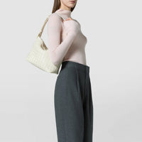 Anì Mosaico small leather shoulder bag - Off-White