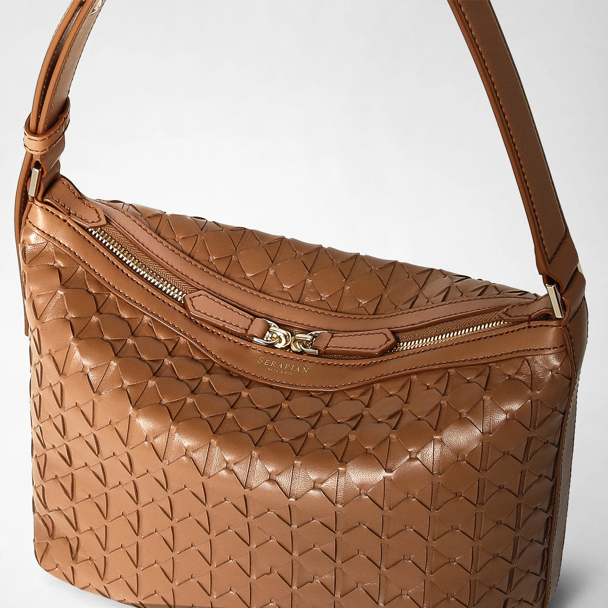 Small Ani shoulder bag Mosaico Tan - Tan