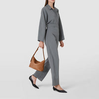 Anì Mosaico small leather shoulder bag - Tan