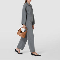 Anì Mosaico small leather shoulder bag - Tan