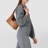 Anì Mosaico small leather shoulder bag - Tan