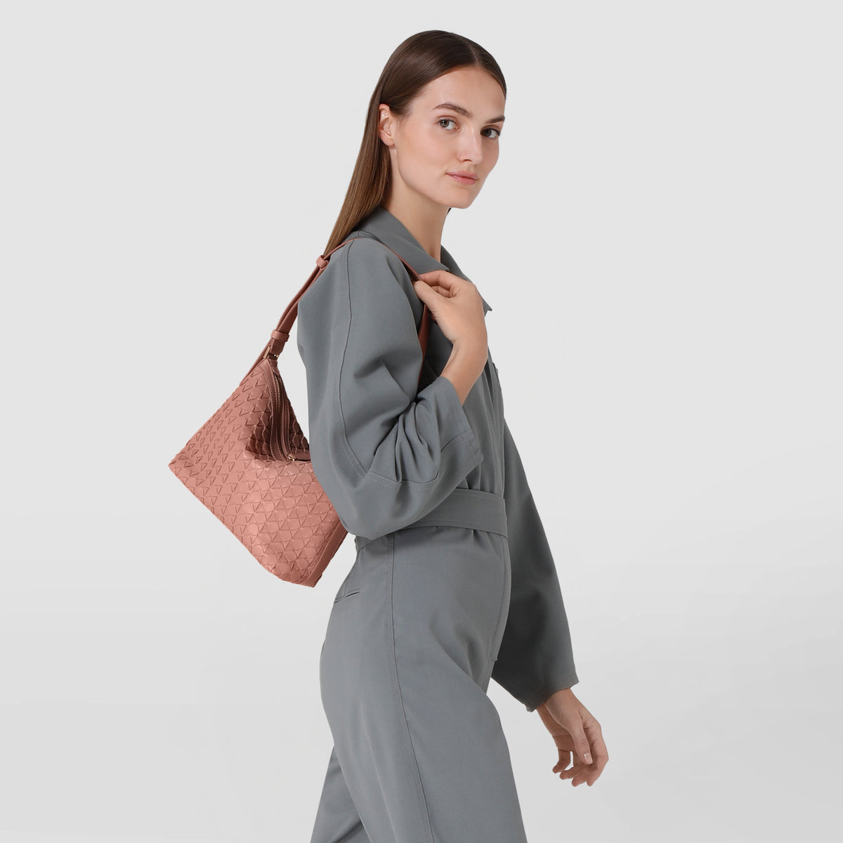 Small Ani shoulder bag Mosaico Blush - Blush