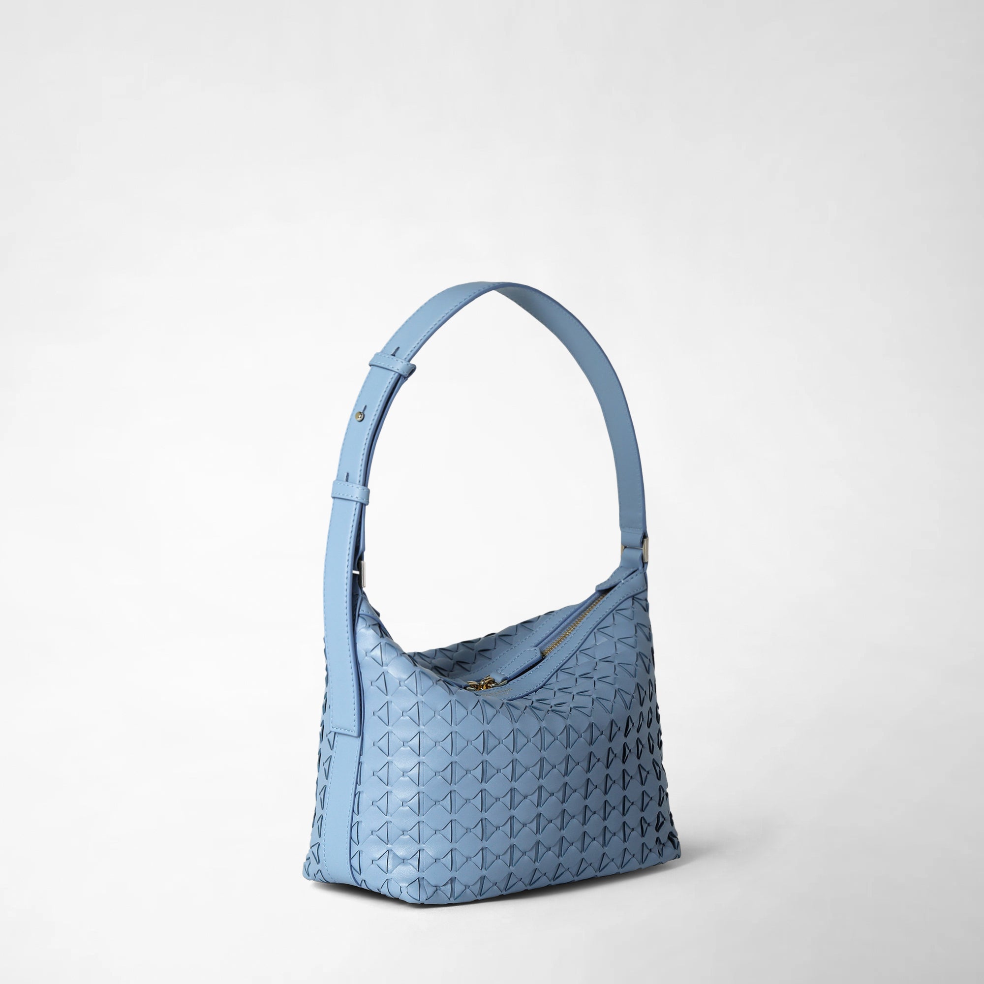 Petit sac à bandoulière Anì en cuir Mosaico - Cornflower