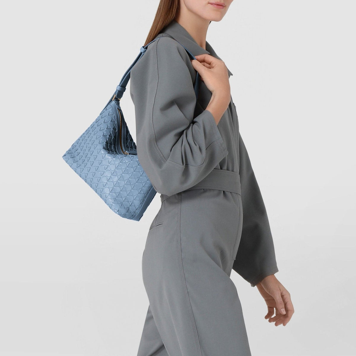 Small Ani shoulder bag Mosaico Cornflower - Cornflower