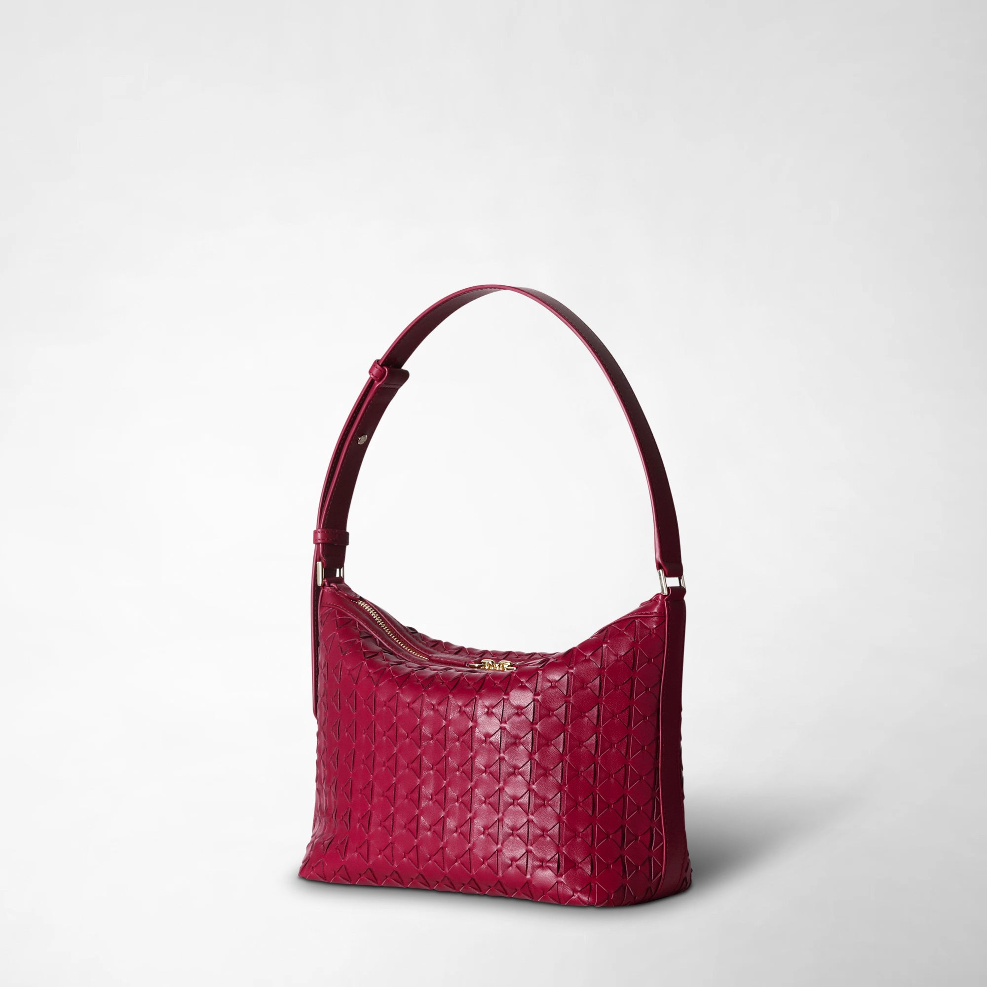 Petit sac à bandoulière Anì en cuir Mosaico - Lipstick