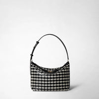 Small Ani shoulder bag Mosaico Black/Off White - Black & Off White